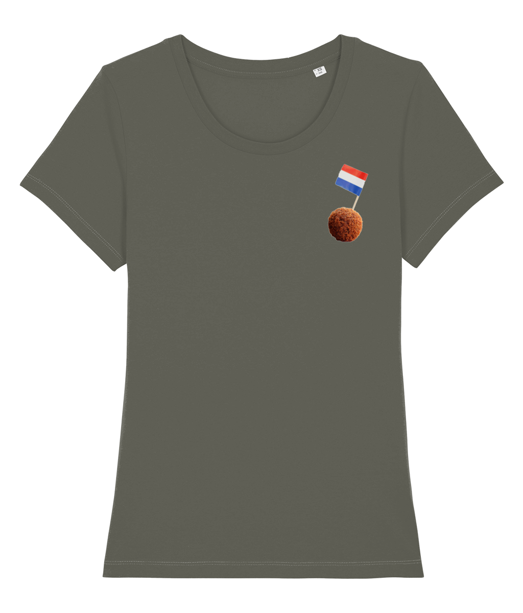 Nederlands Bitterballetje Dames T-shirt