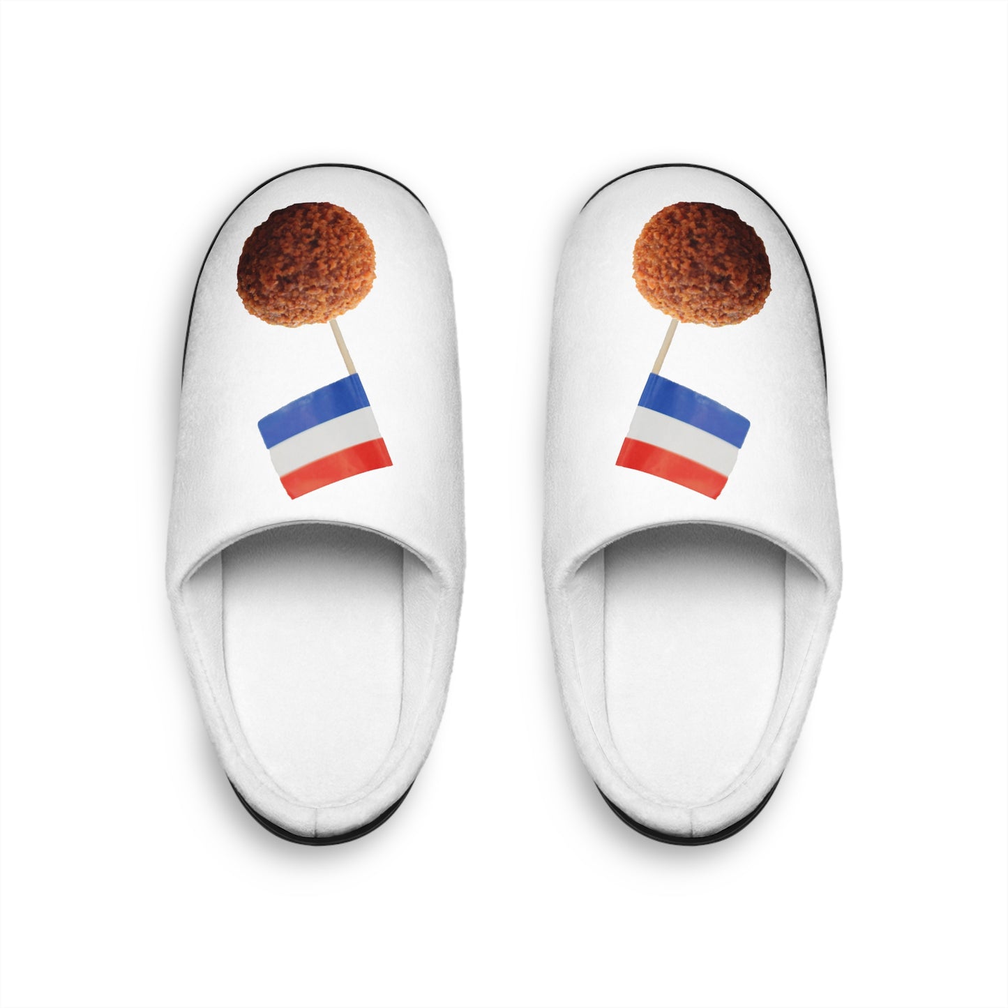 Heren sloffen met Nederlandse vlag in bitterbal bovenkant