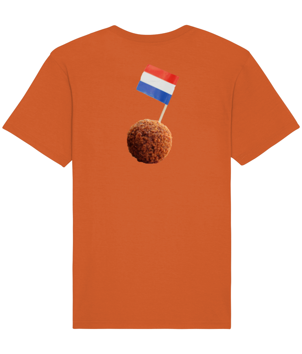 Oranje EK 2024 Dames T-shirt ( voor en achterkant bedrukt )