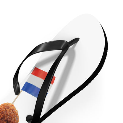 Dames slippers met Nederlandse vlag in bitterbal voorkant