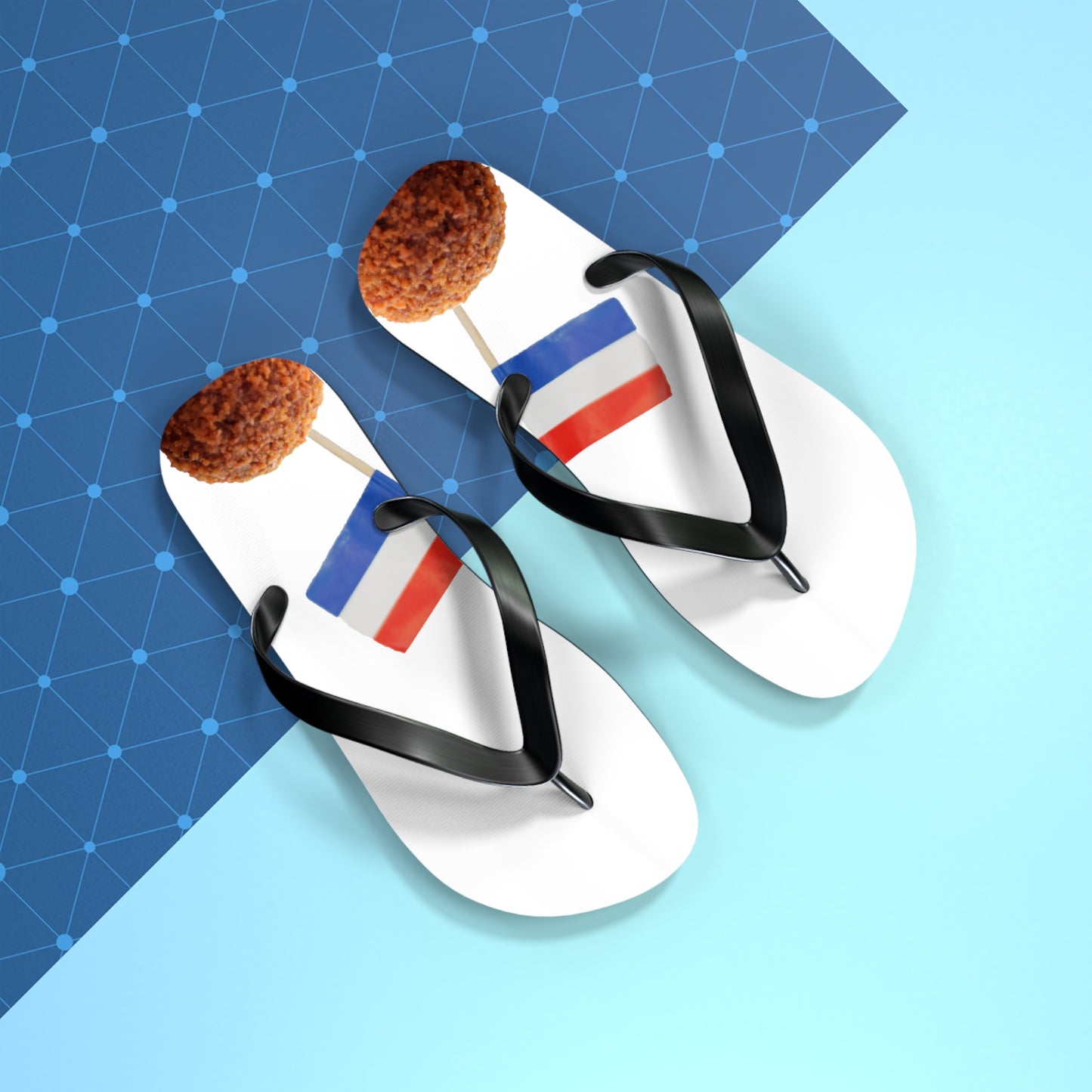 Heren slippers met Nederlandse vlag in bitterbal