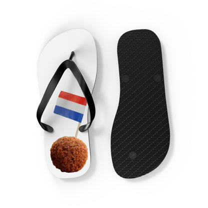 Dames slippers met Nederlandse vlag in bitterbal product