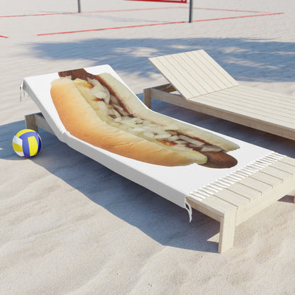 Broodje frikandel speciaal strand kleed showfoto