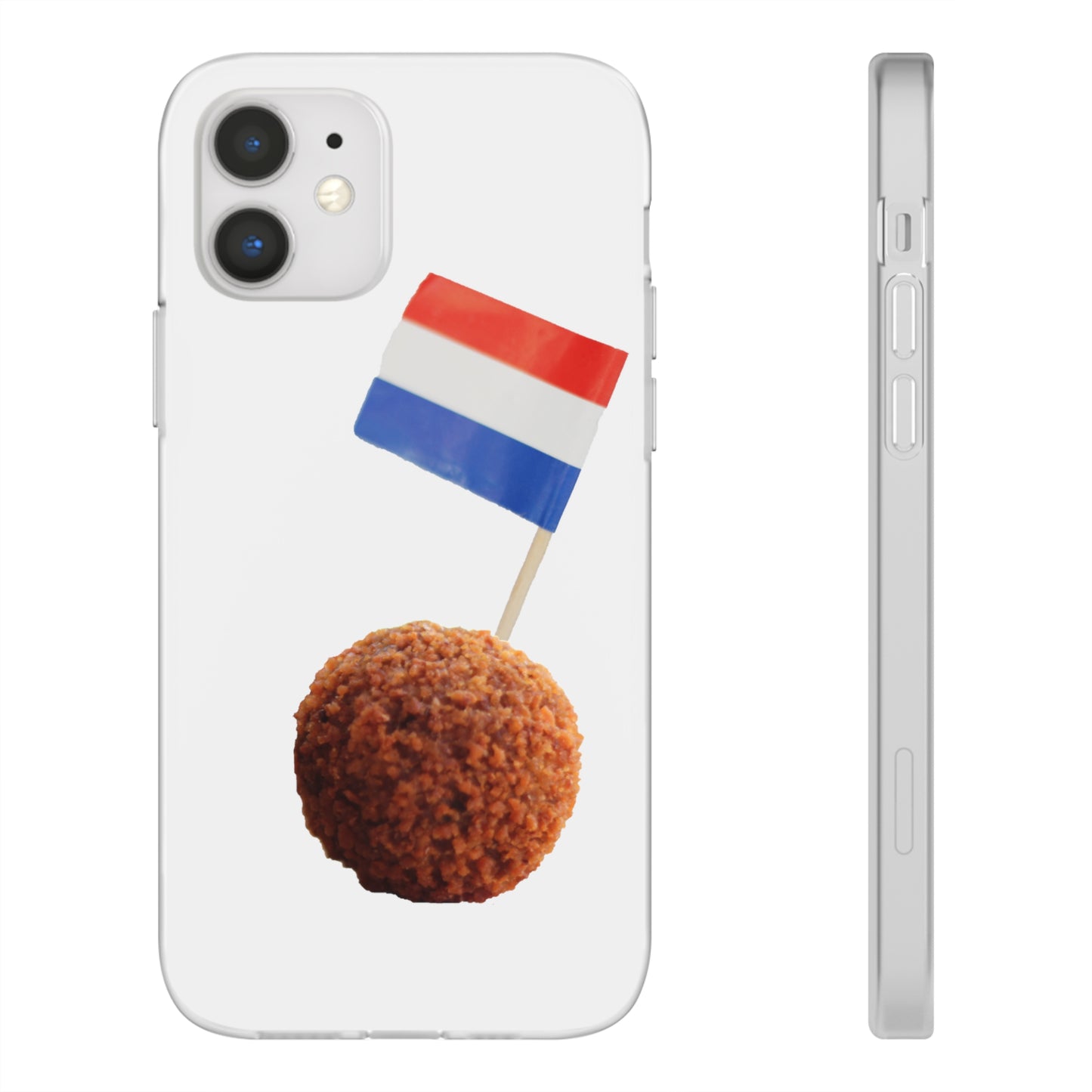 Telefoonhoesje met Nederlandse vlag in bitterbal product