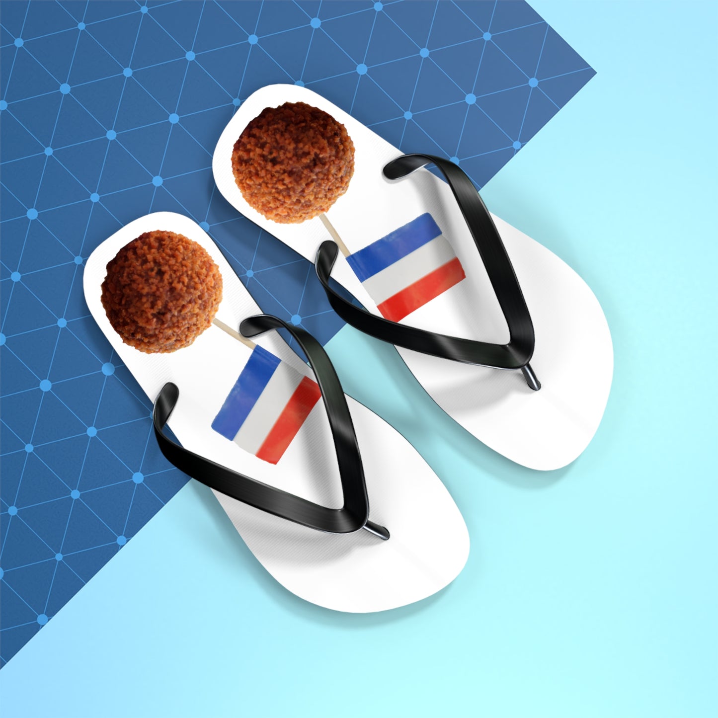 Dames slippers met Nederlandse vlag in bitterbal