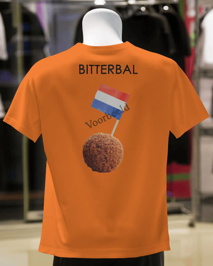 Oranje EK 2024 Dames T-shirt ( voor en achterkant bedrukt )