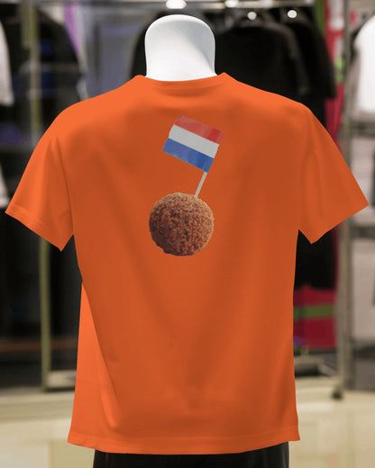 Oranje EK 2024 Dames T-shirt ( voor en achterkant bedrukt )